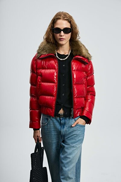 Lufian 122120041 Daisy Goose down Women's Coat Red