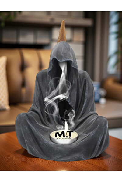 MvT Tasarım Reaper Hayalet Geri Akışlı Şelale Tütsülük ve Tealight Mumluk - Büyük Boy