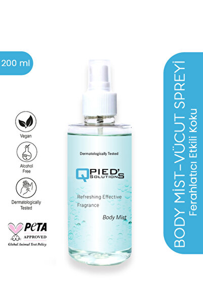 Qpieds Solutions Ferahlatıcı Etkili Koku Melisa Body Mist Vücut Spreyi 200 ml