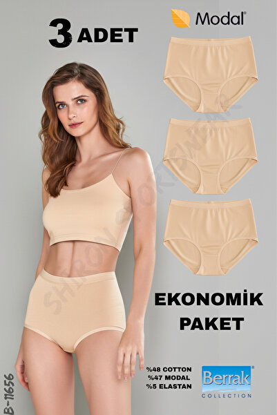 Shiron Sportswear&Company Ψηλόμεση εσώρουχα εφέ σύσφιξης Modal 3-pack Premium Series - Berrak 11656