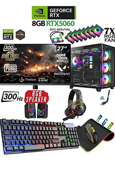 Dmc N323 Windows 11 / Ryzen 7 5700 / 32GB /1TB M.2/ RTX5060 /27"300Hz / Sıvı ...