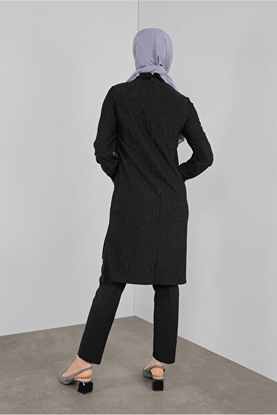 Alvina Silvery Corner Necklace Tunic 41306