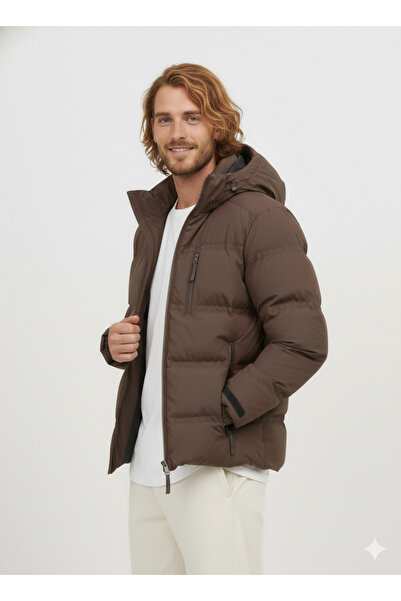 Jack & Jones Hooded Pocket Detailed Puffer Coat - Sweep