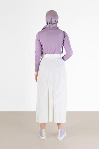 Alvina PLEATED BUTTON DETAILED KNITWEAR SKIRT 60207