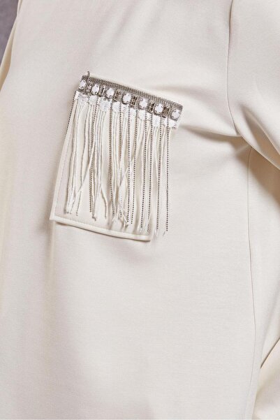 Alvina 45153 Model Garnished Tracksuit Tunic