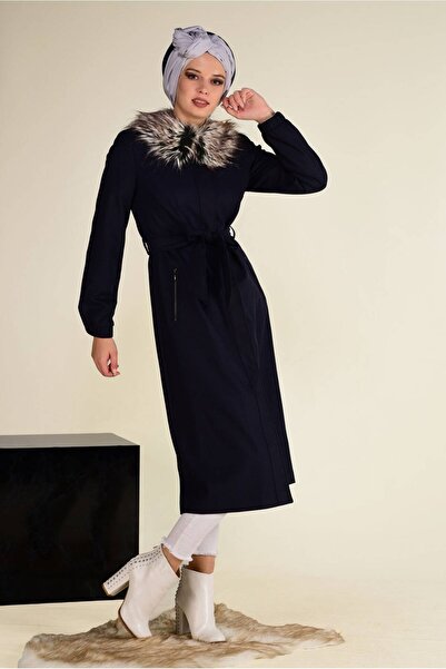 Alvina Штучне хутро з коміром і поясом 9768