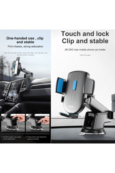 Joyroom حامل هاتف للسيارة JR-OK3 قابل للتعديل بحرية الدوران - أسود