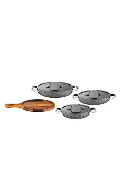 Brioni Stone-Age 18cm 20cm 22cm 7-Piece Non-Scratch Non-Stick Induction Cookware Omelette Set