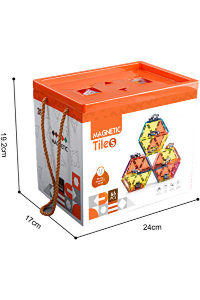 Bufnitel Magnetic game - Car parking 66 pieces (7.5 cm)