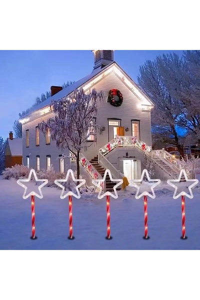 divendi-ro Instalație solară cu 5 acadele decorative Lol pentru grădină, cu s...