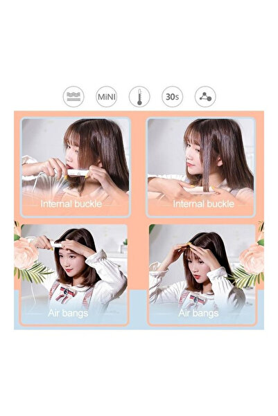 Generic BGM Mini Professional Hair Straightening Iron Light Pink