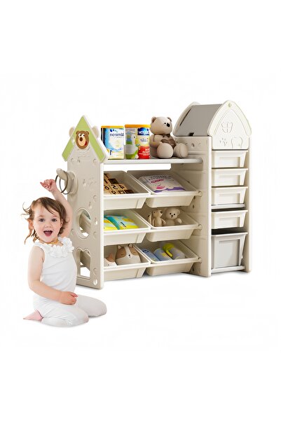Venpara خزانة تنظيم ألعاب الأطفال متعددة الوظائف، تقسيم علمي للألعاب وتخزين ا...