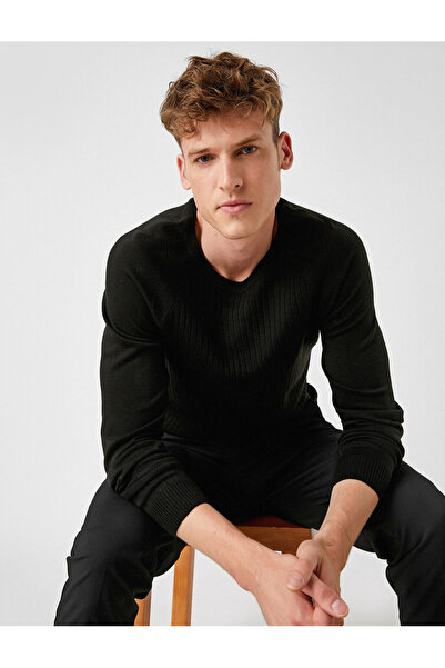 Koton Pulover negru pentru bărbați 2KAM91599GT