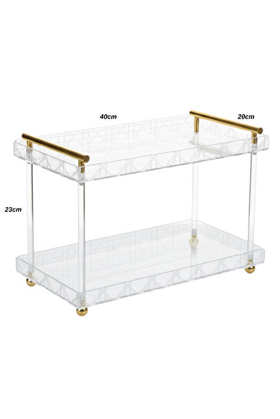 ALQANNAS Large two-tiered acrylic serving dish with an Islamic pattern, high quality and excellent thickness