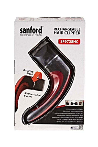 Sanford Rechargeable Hair Clipper Kit Red/Black