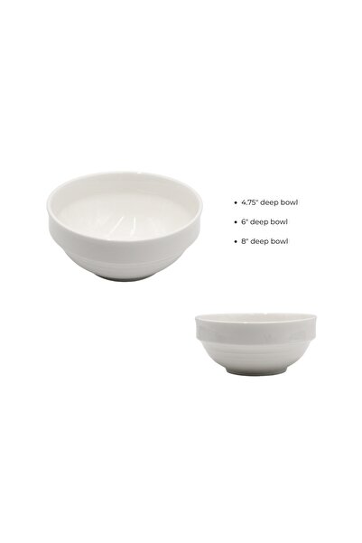 Aj Porcelain 6 Inches Deep Bowl – Premium Quality Ceramic Whiteware