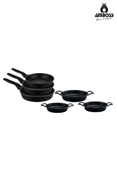 Amboss Onix 6 Piece Odin Cast Iron Pan and Skillet Set