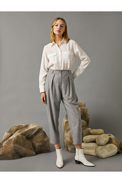 Koton Kalhoty střihu mrkve s vysokým pasem