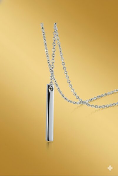 Gogoey قلادة فضية معدنية بسيطة للجنسين من Bar Murat Boz Bar