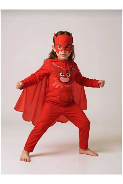 Liyavera Kız Çocuk Süper Kahraman Baykuş Kız Kostümü - Kız Çocuk Baykuş Kız K...
