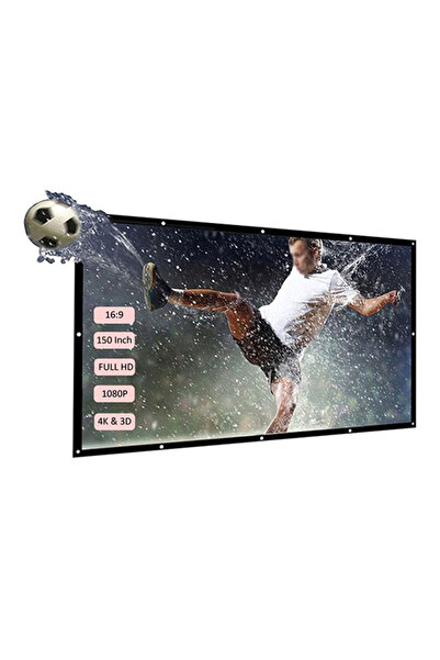 Generic 150-Inch Foldable Projector HD Screen H150 White