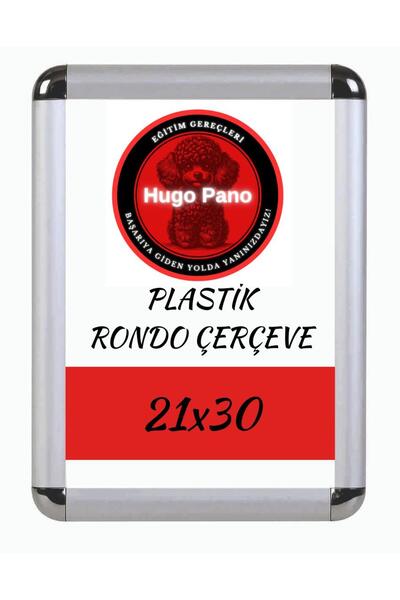HUGOKIRTASİYE A4 RONDO ÇERÇEVE ALÜMİNYUM GÖRÜNÜMLÜ (21X30)