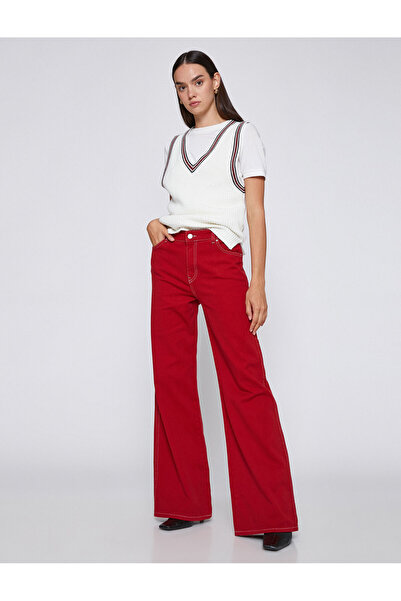 Koton Blugi cu picioare late cu talie înaltă