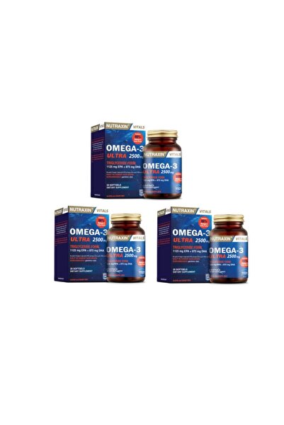 Nutraxin Omega-3 Ultra 2500 Mg 30 Soft Capsules 3 Pieces