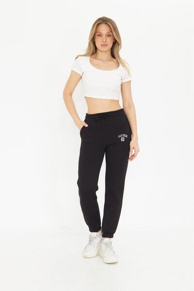 ribana Γυναικείο βαμβακερό τζόγκερ παντελόνι με τρεις κλωστές, ελαστικά πόδια...