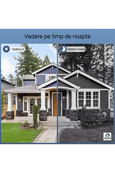 ATOM DEALS ATOM DEALS®️ Smart Video Doorbell Compatible with Tuya, IP65, WiFi, Battery, Two-Way Audio