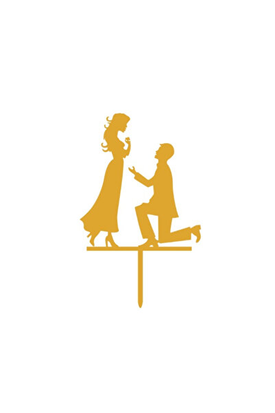 Mirific Party Decor de tort auriu, 180 x 112 x 1,5 mm, cerere în căsătorie