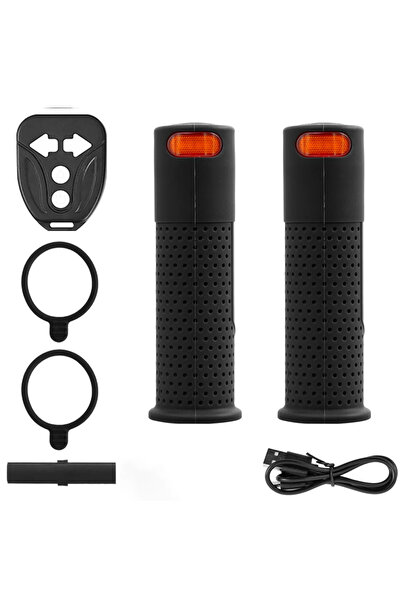 Choice مصباح إشارة الانعطاف LED باللون الأسود لمقبض مقود سكوتر Ninebot Max G3...