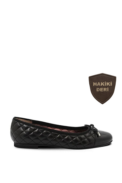 Vario Genuine Leather Quilted Women's Ballerinas 071 51