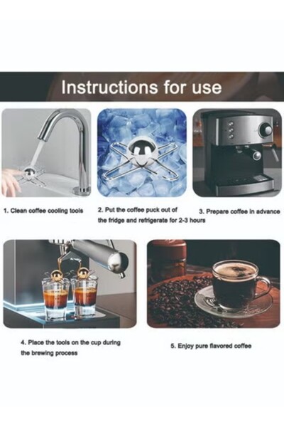 Generic Stainless Steel Coffee Cooling Ball - Reusable Ice Sphere