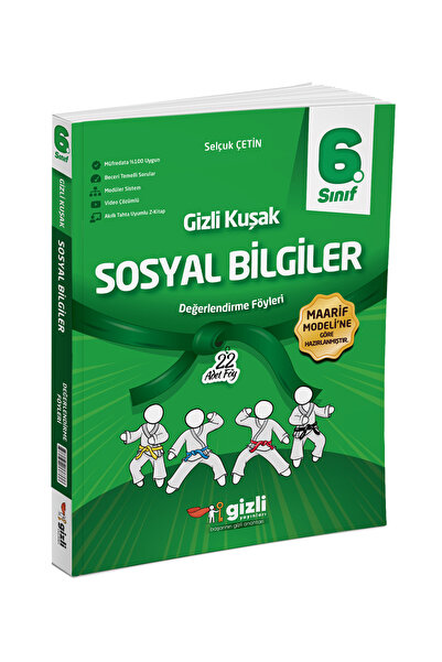 Gizli Yayınları 6. Sınıf Sosyal Bilgiler Değerlendirme Föyleri Gizli Kuşak Se...