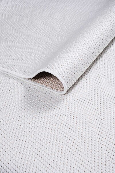 Valery Home Venüs Sisal Beyaz Modern Dokuma Hasır Yıkanabilir Halı