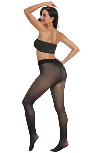 BUSEMSHE Λούτρινο Ζεστό Προσφορά Έξτρα Ζεστό Ψηλόμεσο 100% Θερμικό Χειμερινό Κολάν με Λούτρινο Εσωτερικό