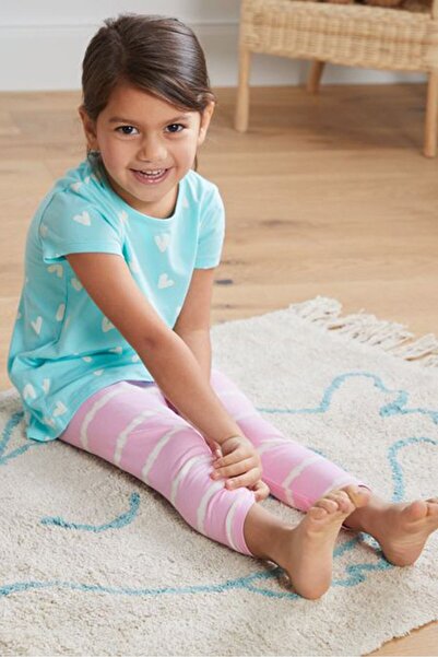 Tchibo Toddlers Girl 2 Pieces Tie Dye Leggings, Indigo/Pink