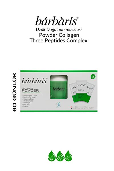 Barbaris Kolajen Powder Three Peptides Complex 30*2 Paket (balık-sığır-tavuk) Tip 1-2-3 Eklem,kıkırdak,kemik