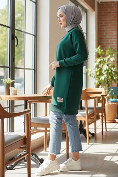 Bestenur Coat of Arms Slit Detail Tunic 1657 - Emerald Green