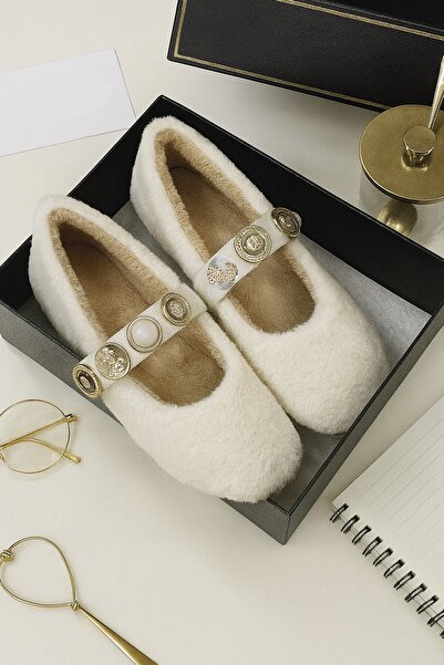 Moda Frato ZERA HOME Γυναικεία παπούτσια για το σπίτι Χειμερινά παπούτσια για το σπίτι με μάλλινη επένδυση Παντόφλες