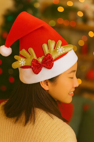 YOYOSO Pălărie tematică de Anul Nou cu figurină de elan