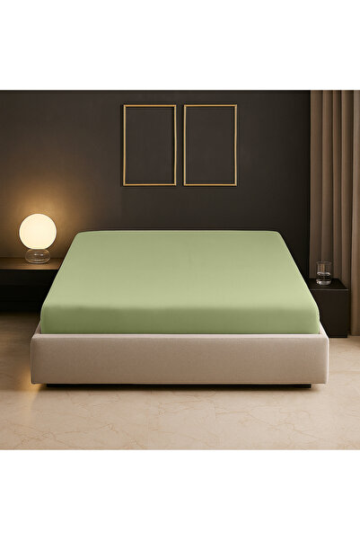 Sabia 100% Cotton 62 Thread Count 150X200 cm +37 cm Height Suitable Double Size Fitted Sheet