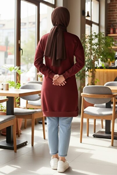 Bestenur Coat of Arms Slit Detail Tunic 1657 - Burgundy