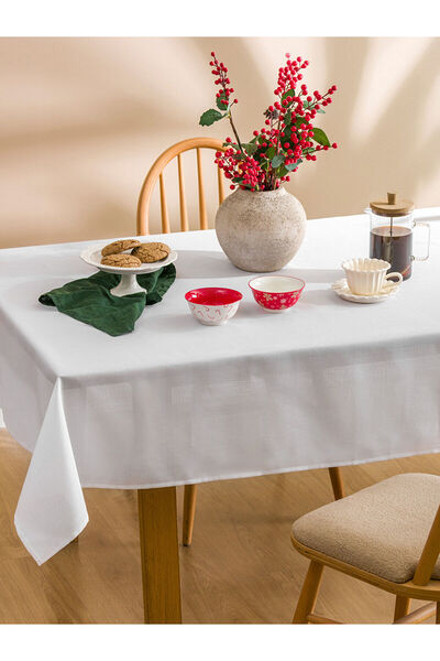 LC Waikiki Two Mt Shop Quality Lcw Home Ecru Plain 140X180 cm Tablecloth