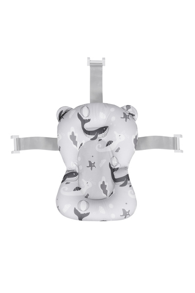 Primabobo Milo Foldable Baby Bathtub with Thermometer, Plug & Anatomical Support, Grey