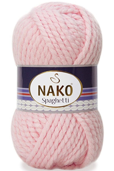 NAKO Spaghetti %25 Yünlü El Örgü Ipi 10639 Pembe