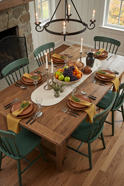 NEŞELİ HOME مفرش طاولة بيضاوي مزخرف من الجوت المنسوج بمظهر القش الكريمي مقاس ...