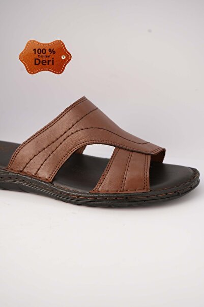 Kristal Kr.98 Anatomical Sole Genuine Leather Men's Slippers