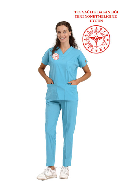 Brl Üniforma Set unisex de uniforme medicale Alaska Blue din Lycra - Conform ...